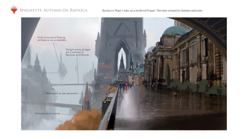 Concept art from the new set that takes place on Ravnica.
